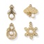 Picture of Eco-friendly PVD Vacuum Plating 304 Stainless Steel Charms 18K Gold Plated Cloud Snowflake Acrylic Imitation Pearl