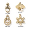 Picture of Eco-friendly PVD Vacuum Plating 304 Stainless Steel Charms 18K Gold Plated Cloud Snowflake Acrylic Imitation Pearl
