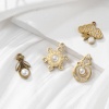 Picture of Eco-friendly PVD Vacuum Plating 304 Stainless Steel Charms 18K Gold Plated Cloud Snowflake Acrylic Imitation Pearl