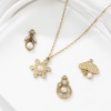Picture of Eco-friendly PVD Vacuum Plating 304 Stainless Steel Charms 18K Gold Plated Cloud Snowflake Acrylic Imitation Pearl