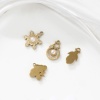 Picture of Eco-friendly PVD Vacuum Plating 304 Stainless Steel Charms 18K Gold Plated Cloud Snowflake Acrylic Imitation Pearl