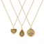 Picture of Eco-friendly PVD Vacuum Plating Exquisite Galaxy 18K Real Gold Plated 304 Stainless Steel & Rhinestone Link Cable Chain Star Pendant Charm Necklace For Women Gift 45cm(17.7") + 5cm(2") long
