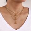 Picture of Eco-friendly PVD Vacuum Plating Exquisite Galaxy 18K Real Gold Plated 304 Stainless Steel & Rhinestone Link Cable Chain Star Pendant Charm Necklace For Women Gift 45cm(17.7") + 5cm(2") long