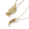 Picture of Eco-friendly Bohemia Boho Ocean Jewelry 18K Real Gold Plated Brass Ball Chain Fish Animal Pendant Charm Necklace Unisex Gift 45cm(17.7") + 5cm(2") long