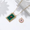 Picture of Eco-friendly PVD Vacuum Plating 304 Stainless Steel Religious Charms 18K Real Gold Plated Multicolor Enamel Ex Voto Heart Eye of Providence/ All-seeing Eye
