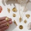 Picture of Eco-friendly PVD Vacuum Plating 304 Stainless Steel Ocean Jewelry Charms 18K Real Gold Plated Shell Tortoise