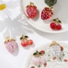 Picture of Eco-friendly PVD Vacuum Plating 304 Stainless Steel & Resin Charms 18K Real Gold Plated Multicolor Fruit Clear Rhinestone