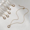Picture of Eco-friendly PVD Vacuum Plating Stylish 18K Gold Plated White 304 Stainless Steel Link Cable Chain Oval Capital Alphabet Initial Letter Message " A-Z " Enamel Pendant Charm Necklace Unisex 45cm(17.7") + 5cm(2") long