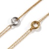 Picture of Eco-friendly PVD Vacuum Plating Minimalist 18K Real Gold Plated 304 Stainless Steel Link Cable Chain Circle Ring Pendant Charm Necklace For Women Gift 42cm(16.5") + 8cm(3.1") long