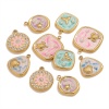 Picture of Eco-friendly 304 Stainless Steel Ocean Jewelry Charms Multicolor Enamel Imitation Pearl