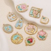 Picture of Eco-friendly 304 Stainless Steel Oil Painting Style Charms Multicolor Enamel