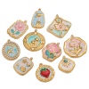 Picture of Eco-friendly 304 Stainless Steel Oil Painting Style Charms Multicolor Enamel