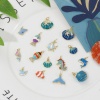 Picture of Eco-friendly Brass Ocean Jewelry Charms 18K Real Gold Plated Enamel