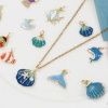 Picture of Eco-friendly Brass Ocean Jewelry Charms 18K Real Gold Plated Enamel