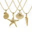 Immagine di 18K Vero Oro Placcato Catena a Pallini Conchiglia Collana con Ciondolo, Ottone 45cm + 5cm, Per Donne, Elegante Gioielli Oceanici Regalo, Ecologico, 1 Pz