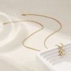 Picture of 1 Piece Eco-friendly Stylish 18K Real Gold Plated Brass Link Cable Chain Irregular Acrylic Imitation Pearl Pendant Charm Necklace For Women Gift 45cm(17.7") + 5cm(2") long
