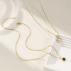 Picture of 1 Piece Eco-friendly Stylish 18K Real Gold Plated Brass Link Cable Chain Irregular Acrylic Imitation Pearl Pendant Charm Necklace For Women Gift 45cm(17.7") + 5cm(2") long
