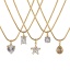 Picture of 18K Real Gold Plated Snake Chain Pendant Charm Necklace, 304 Stainless Steel 45cm(17.7"), For Women, Clear Cubic Zirconia Minimalist Geometric Gift, Eco-friendly PVD Vacuum Plating