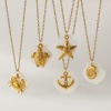 Bild von 18K Echtgold plattiert Kreuz Gliederketten Anhänger Halskette, 304 Edelstahl & Natürliche Muschel 45cm + 5cm, Für Frauen, Exquisit Ozean Schmuck Geschenk, Umweltfreundliche PVD-Vakuumbeschichtung