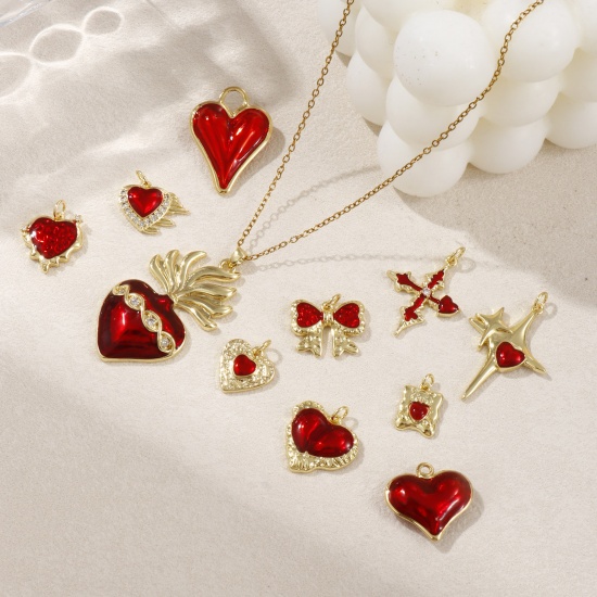 Imagen de 1 Piece Eco-friendly Brass Charms 18K Real Gold Plated Enamel