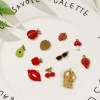 Picture of 2 PCs Eco-friendly PVD Vacuum Plating 304 Stainless Steel Charms 18K Real Gold Plated Multicolor Enamel Fruit