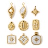 Picture of 1 Piece Eco-friendly PVD Vacuum Plating 304 Stainless Steel Charms 18K Real Gold Plated