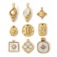 Picture of 1 Piece Eco-friendly PVD Vacuum Plating 304 Stainless Steel Charms 18K Real Gold Plated