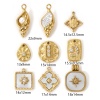 Picture of 1 Piece Eco-friendly PVD Vacuum Plating 304 Stainless Steel Charms 18K Real Gold Plated