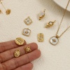 Picture of 1 Piece Eco-friendly PVD Vacuum Plating 304 Stainless Steel Charms 18K Real Gold Plated