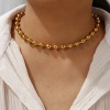 Picture of Multicolor Ball Chain Necklace, 304 Stainless Steel 40cm(15.7") + 5cm(2"), For Women, Simple & Casual Gift, Eco-friendly