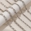 Picture of Silver Tone Paperclip Link Chain Oval Necklace, 304 Stainless Steel 40cm(15.7") + 5cm(2"), For Women, Simple & Casual Gift, Eco-friendly