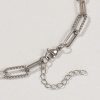 Picture of Silver Tone Paperclip Link Chain Oval Necklace, 304 Stainless Steel 40cm(15.7") + 5cm(2"), For Women, Simple & Casual Gift, Eco-friendly
