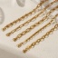 Picture of 18K Real Gold Plated Paperclip Link Chain Oval Necklace, 304 Stainless Steel 40cm(15.7") + 5cm(2"), For Women, Simple & Casual Gift, Eco-friendly PVD Vacuum Plating