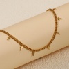 Picture of Eco-friendly PVD Vacuum Plating Exquisite 18K Real Gold Plated 304 Stainless Steel Curb Link Chain Anklet For Women Gift 22cm(8.7") long
