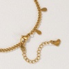 Picture of Eco-friendly PVD Vacuum Plating Exquisite 18K Real Gold Plated 304 Stainless Steel Curb Link Chain Anklet For Women Gift 22cm(8.7") long