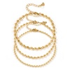 Picture of Eco-friendly PVD Vacuum Plating Exquisite 18K Real Gold Plated 304 Stainless Steel Ball Chain Anklet For Women Gift 22cm(8.7") long