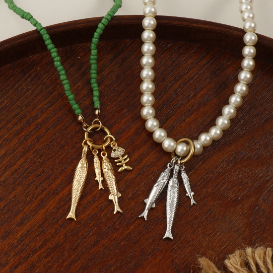 Image de 2 PCs Eco-friendly Brass Ocean Jewelry Charms Real Gold Plated Fish Animal 3D