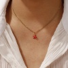 Picture of 18K Real Gold Plated Link Cable Chain Star Fish Pendant Charm Necklace, 304 Stainless Steel 45cm(17.7") + 5cm(2"), For Women, Spot Enamel Exquisite Ocean Jewelry Gift, Eco-friendly PVD Vacuum Plating