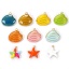 Picture of 1 Piece Eco-friendly PVD Vacuum Plating 304 Stainless Steel Charms 18K Real Gold Plated Enamel Shell Star Fish 3D