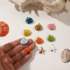 Image de 1 Pièce Breloques en 304 Acier Inoxydable Revêtement sous Vide PVD Respectueux de l'Environnement Plaqué Or Véritable 18K Émail Coquille Etoile de Mer 3D