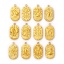 Immagine di 1 Pz Placcatura Sottovuoto PVD Ecologica 304 Acciaio Inossidabile Ciondoli 18K Vero Oro Placcato Ovale Trasparente Cubic Zirconiae 25mm x 13mm