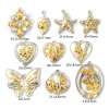 Picture of Eco-friendly PVD Vacuum Plating 304 Stainless Steel Pendants 18K Real Gold Plated & Silver Tone Two Tone