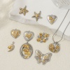 Picture of Eco-friendly PVD Vacuum Plating 304 Stainless Steel Pendants 18K Real Gold Plated & Silver Tone Two Tone