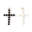 Immagine di 1 Pz Ecologico Ottone Religione Ciondoli 18K Vero Oro Placcato Smalto Croce 3.6cm x 2.3cm