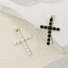 Picture of Eco-friendly Brass Religious Charms 18K Real Gold Plated Enamel Cross 3.6cm x 2.3cm