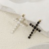 Picture of Eco-friendly Brass Religious Charms 18K Real Gold Plated Enamel Cross 3.6cm x 2.3cm