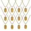 Bild von 18K Real Gold Plated Box Chain Oval Pendant Charm Necklace, 304 Stainless Steel 45cm(17.7") + 5cm(2"), Unisex, Clear Cubic Zirconia Exquisite Gift, Eco-friendly PVD Vacuum Plating, 1 Piece