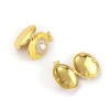 Picture of 1 Piece Brass & Acrylic Picture Photo Locket Frame Pendants 18K Gold Plated Enamel Oval Flower Can Open