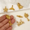 Bild von Eco-friendly PVD Vacuum Plating 304 Stainless Steel Charms 18K Real Gold Plated