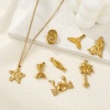 Bild von Eco-friendly PVD Vacuum Plating 304 Stainless Steel Charms 18K Real Gold Plated